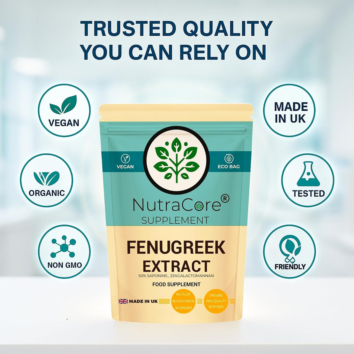 Fenugreek Caps 600mg - 25% Galactomannan - Breast Feeding, Libido & Cholesterol