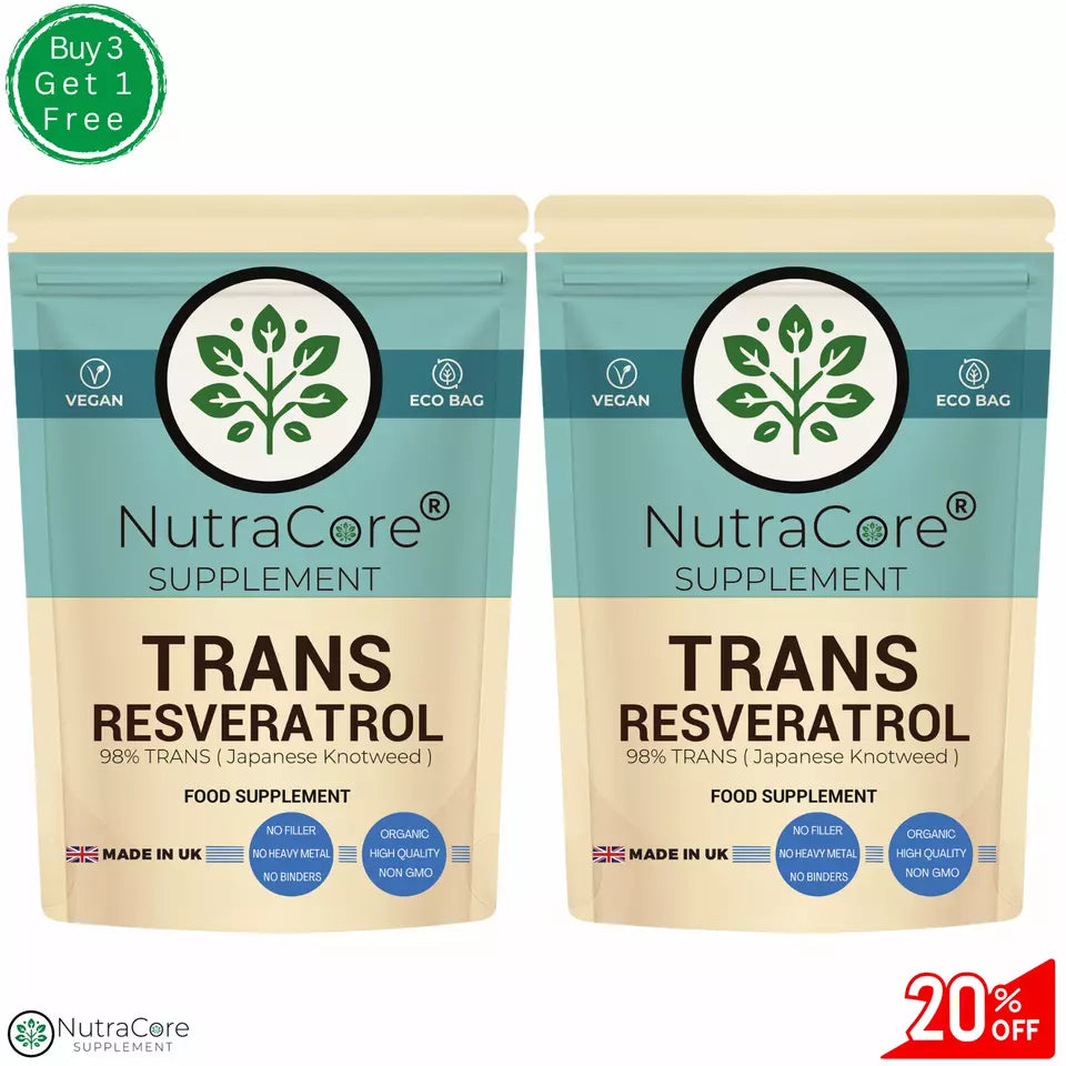 Trans Resveratrol Capsules 600mg-98%Trans-(Driven From Japanese Knotweed)-Vegan