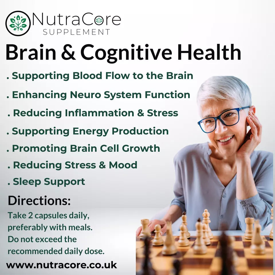 Gotu Kola Capsules 5000mg-( 10% Triterpenoids)-Brain, Cognition & Memory Support
