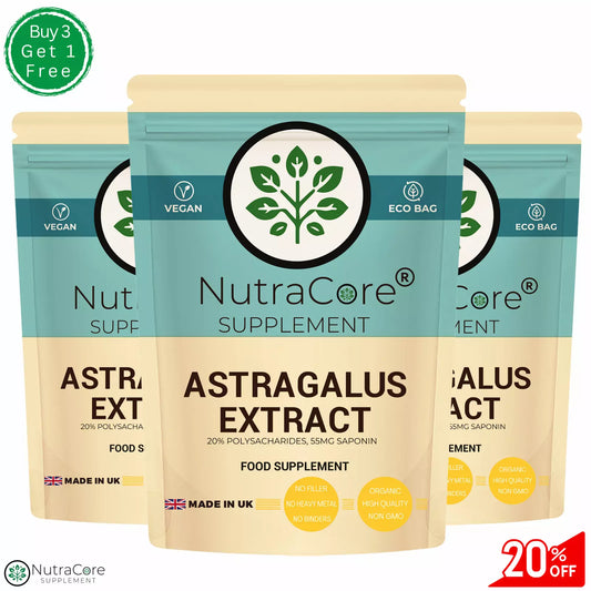 Astragalus Extract Capsules 5500mg-(20% Polysacharides+55mg Saponin-100% Vegan