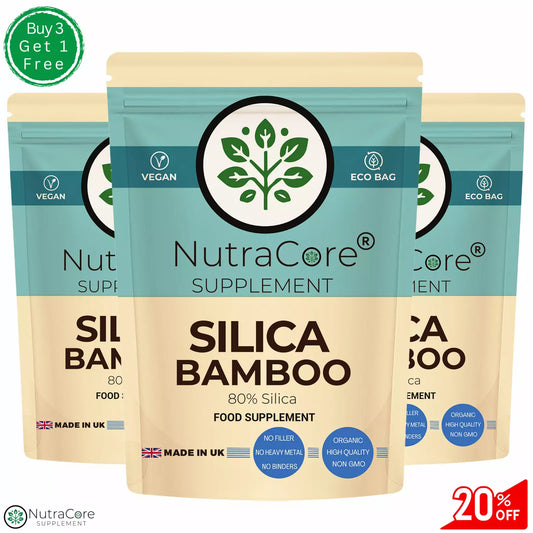Natural Silica 5000mg Capsules-Natural Bamboo 80%Slica- Hair, Nails, Skin Health