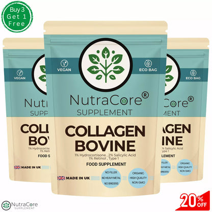 Collagen Bovine Capsule 550mg-(2%Salicylic Acid)-Gut ,Hair, Nails, Skin Health