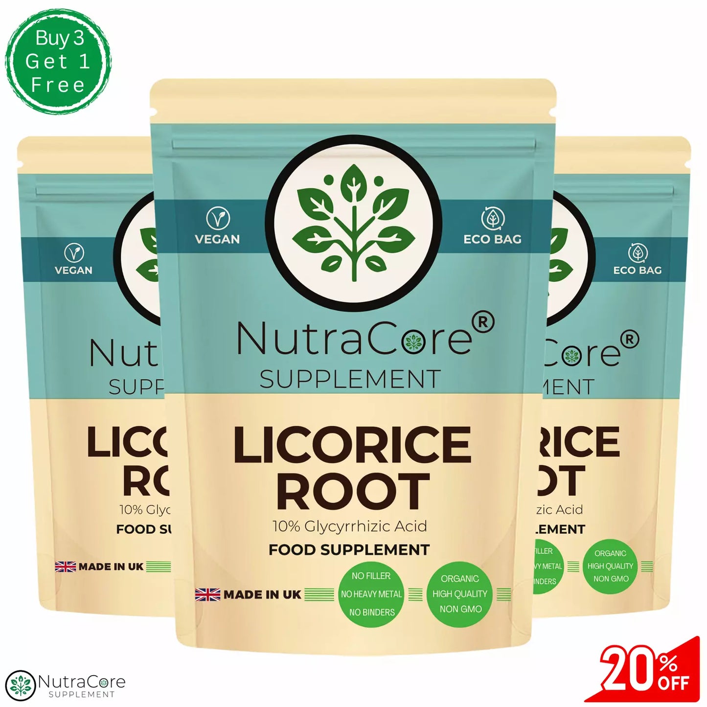 Licorice Root Capsules 8000mg-(10% Glycyrrhizic Acid )Vegan & Digestion Support