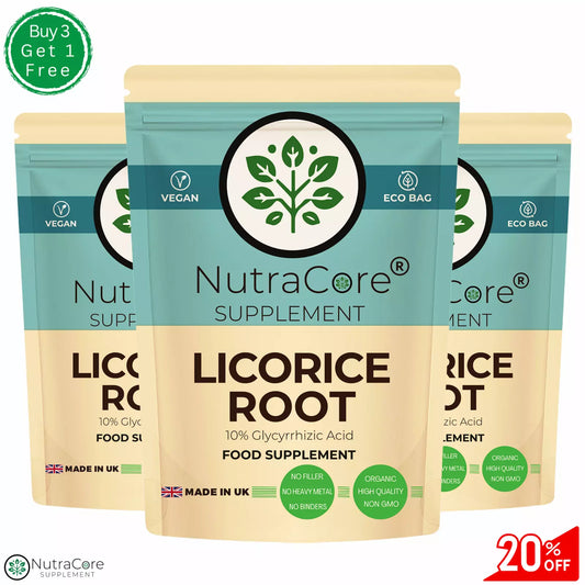 Licorice Root Capsules 8000mg-(10% Glycyrrhizic Acid )Vegan & Digestion Support