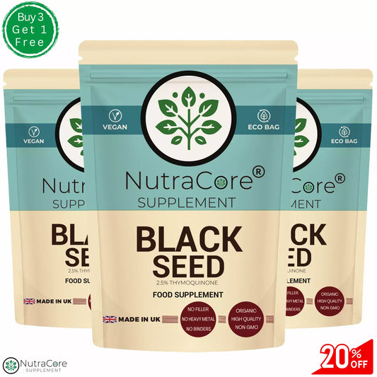 Original Black Seed Oil Capsules 1000mg (2.5% Thymoqunone, 25mg Thymoquinone)