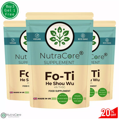 Natural FO-TI/Foti (He Shou Wu) Capsules,6000mg (4%THSG) Hair Growth