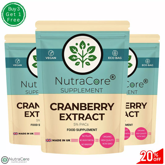 Cranberry Extract Capsules 5000mg -(5% PACs)  UTI  Support & Kidney Health-Vegan