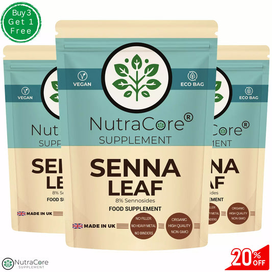 Organic Senna Leave Capsule 5000mg-(8% Sennosides)-Digestive &Constipation-Vegan
