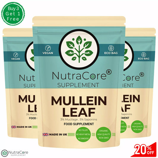 Mullein Leaf Capsules 5500mg High Strength Clean Natural Supplement Vegan Health