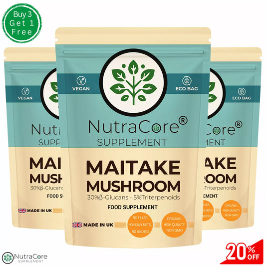 MAITAKE MUSHROOM 5000mg Caps (30% ß-Glucan, 5%Triterpenoids) Vegan & Effective