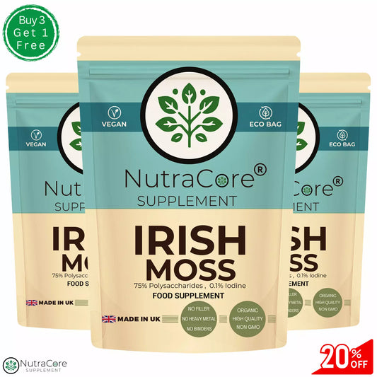 Irish Moss Caps 5500mg ( 75% Polysaccharides, 0.1% Iodine )-100% Natural Vegan