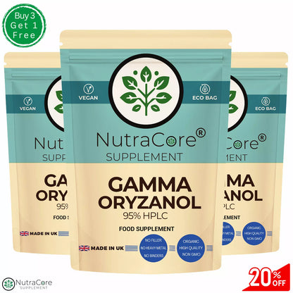 Gamma Oryzanol Capsules 400 mg, 96.5% HPLC -Athletic Support, Cholesterol Health