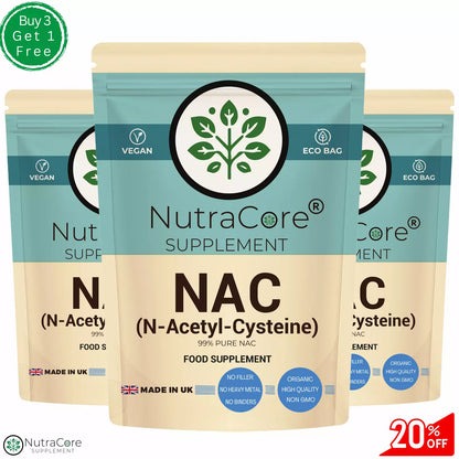 NAC (99% N-Acetyl-Cysteine) Capsules-1000mg-Liver & Lung Support & Brain Health