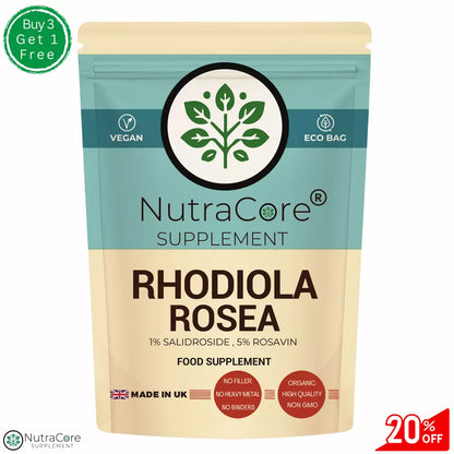 Rhodiola Rosea Capsule 6000mg-(10% Salidrosides , 5%Rosavin)-100% Natural &Vegan