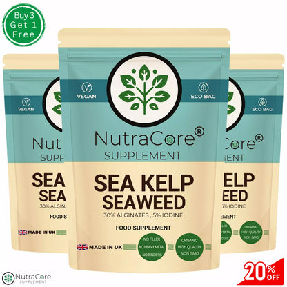 Sea Kelp Extract Capsule 6000mg-(3% Alginates , 0.5% Iodine)-100% Natural &Vegan