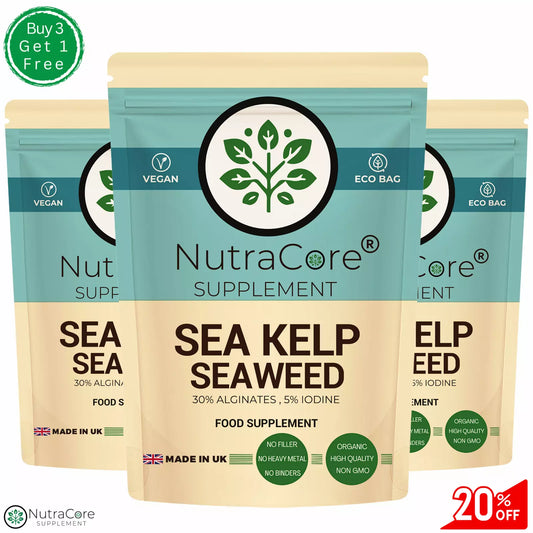 Sea Kelp Extract Capsule 6000mg-(3% Alginates , 0.5% Iodine)-100% Natural &Vegan