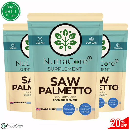 Saw Palmetto Capsules 600mg-(45% Fatty Acids )-Vegan ,Hair Loss &Prostate Health