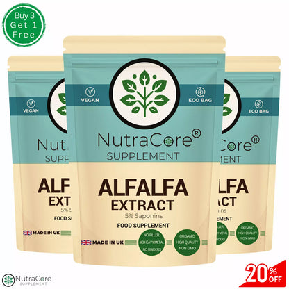 Alfalfa Extract Capsules 5000mg-(250mg Saponins)-Cholesterol & Blood Sugar
