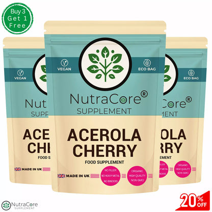 Acerola Cherry Capsules 6000mg ( 45% Vitamin C)-Immunity & Liver Support
