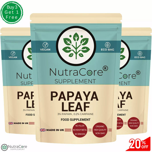 Papaya Leaf Extract Capsules 5500mg-(3% Papain, 0.2%Carpaine)-Vegan Capsule