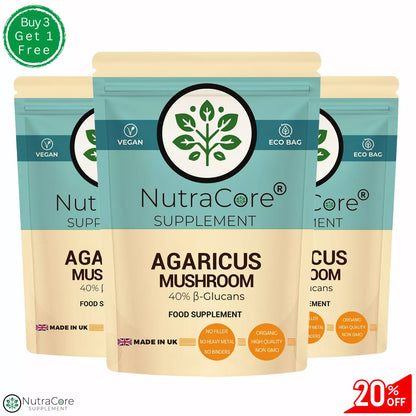 Agaricus Mushroom Extract Capsules 4500mg-40% Polysaccharides-Support Immunity
