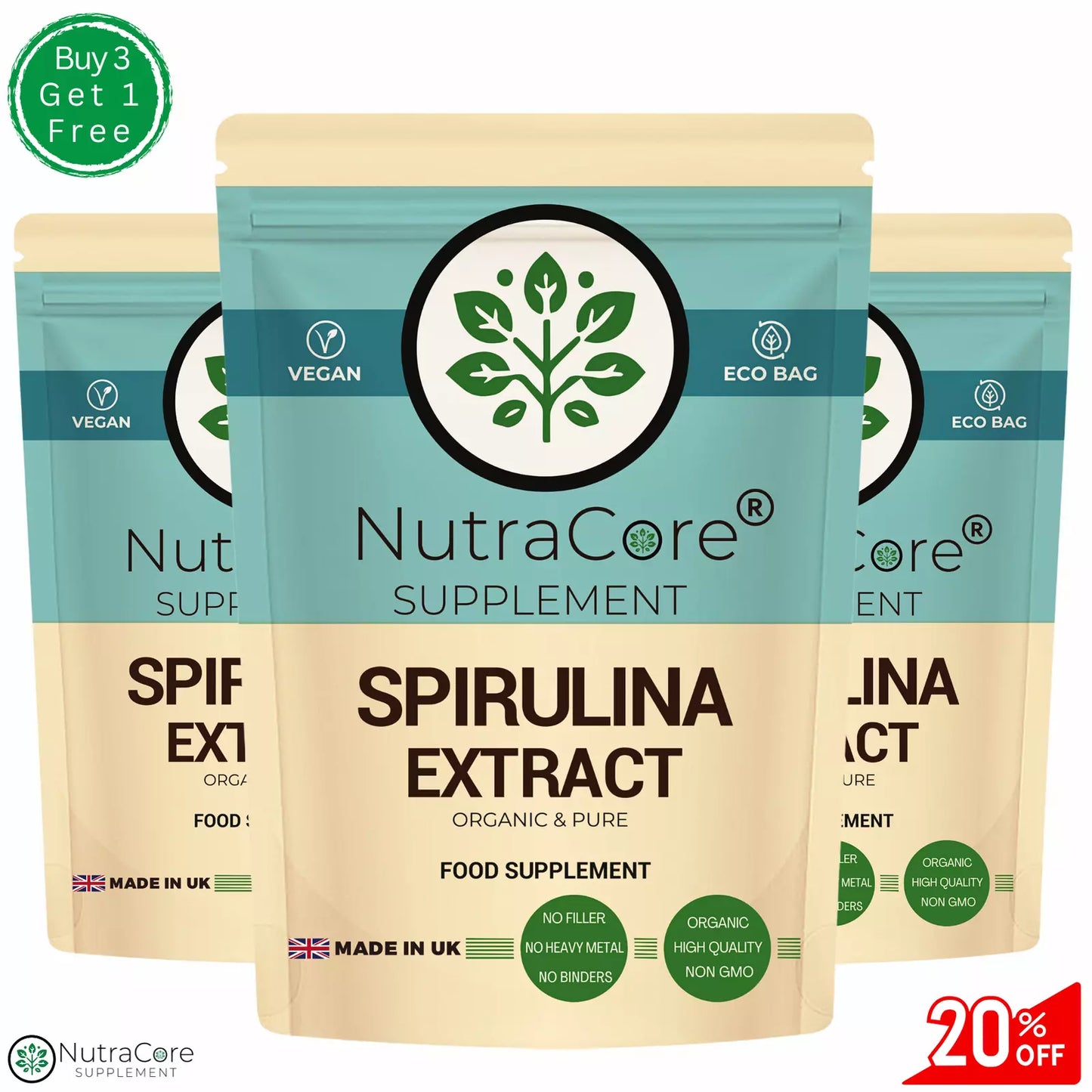 Organic Spirulina Capsule 600mg-(Green &Blue Algae)-Immunity, Detox &100%Natural