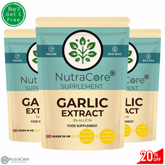 GARLIC Capsules 550mg-( 3% Allicin) Fermented Garlic Extract-Immune Support