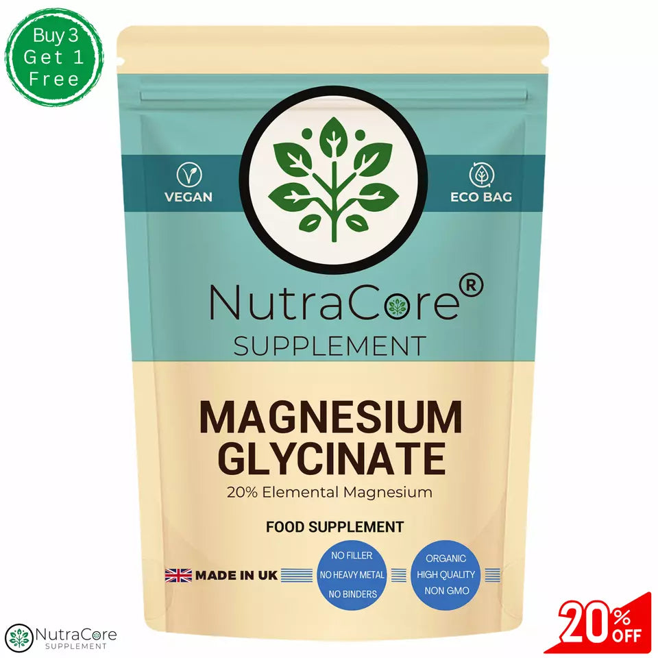 Magnesium Glycinate Capsules 700mg- Bone Health, Pain Relief, Sleep Aid-Veg Caps