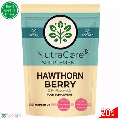Hawthorn Berry Caps 6000mg-( 2.2% Flavonoid)-Antioxidants, Cholesterol Support