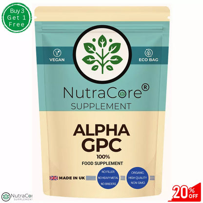 Alpha 100% GPC 500mg Capsules-Effective &Veg Caps -Cognitive & Athletes Support