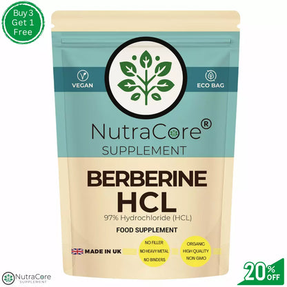 Berberine 600mg Capsules-(97%HCL)-Heart Health, Weight Loss & Blood Sugar Health