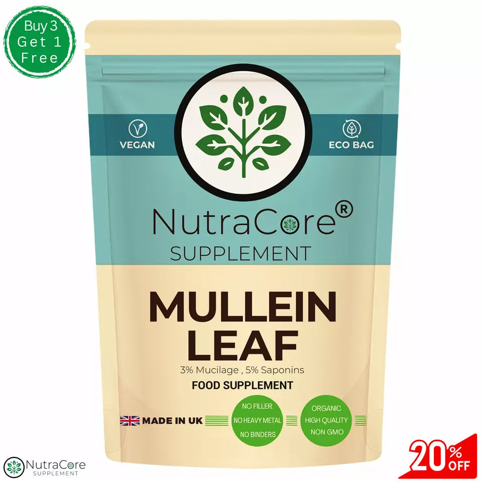 Mullein Leaf Capsules 5500mg High Strength Clean Natural Supplement Vegan Health