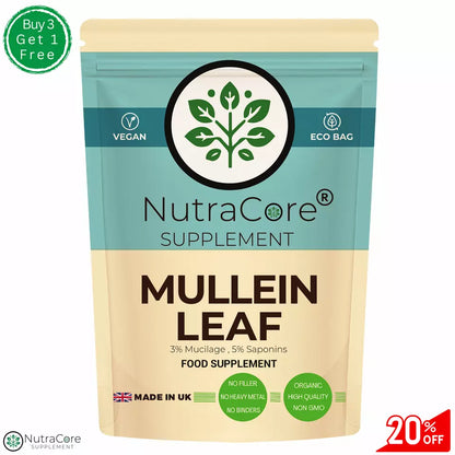 Mullein Leaf Capsules 5500mg High Strength Clean Natural Supplement Vegan Health