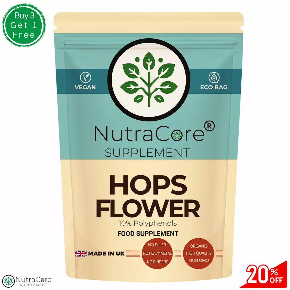 Hops Flower Extract Capsules 5500mg (10% Polyphenols) Immune Health, Vegan Caps