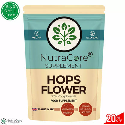 Hops Flower Extract Capsules 5500mg (10% Polyphenols) Immune Health, Vegan Caps