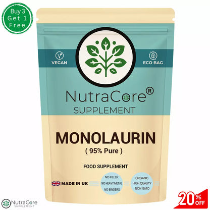 Monolaurin Capsules-550mg - Boost Immune Health, Skin Care & Anti-inflammation