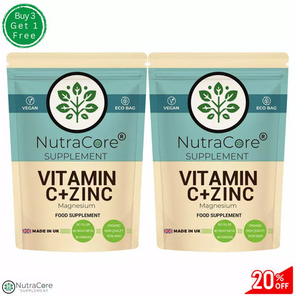 Vitamin C+Zinc Double Strength Capsule (20%Elemental Magnesium)-Natural Vitamin C