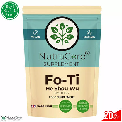 Natural FO-TI/Foti (He Shou Wu) Capsules,6000mg (4%THSG) Hair Growth