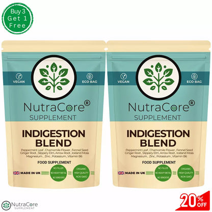 Indigestion Extract Blend Capsules 750mg-Health Digestion-100%Vegan&Natural Caps