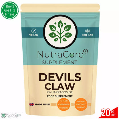 Devils Claw Caps 5000mg-(2% HARPAGOSIDE)-Natural Strong Effective , Vegan