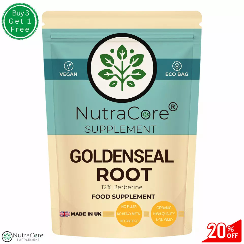 Goldenseal Root Capsules, 6000mg (12% Berberine) Anti-inflammatory Health
