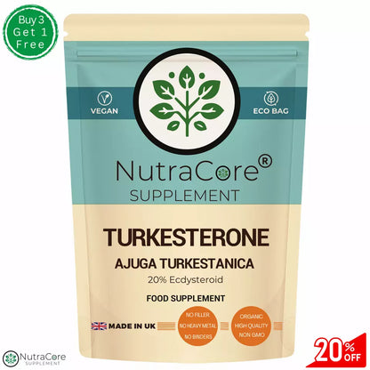 Turkesterone Caps 6000mg (20% Ecdysteroid)-Ajuga Turkestanica-Muscle Mass Growth