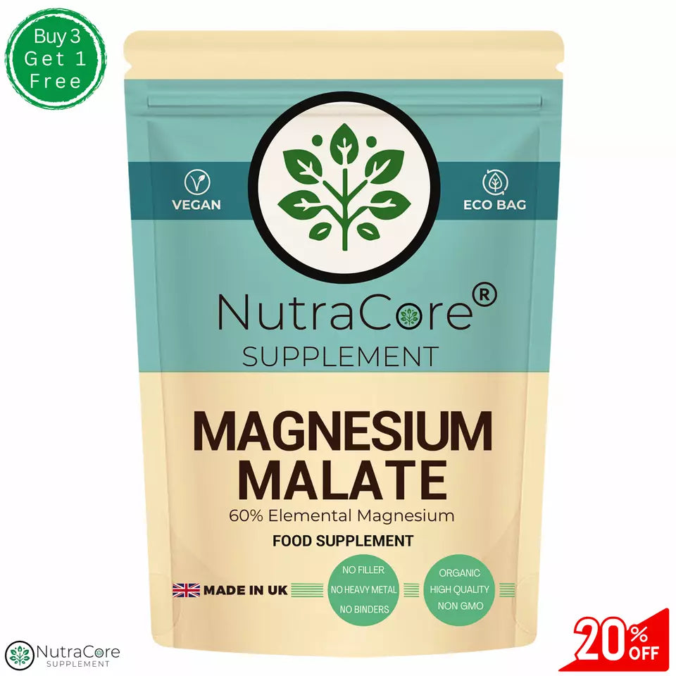 Magnesium Malate 650mg Magnesium Capsules-Vegan Magnesium & Strong Supplement
