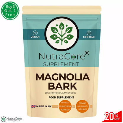 MAGNOLIA BARK Capsules 6000mg-(25% Honokiol &Mangnol) Digestion & Weight Control