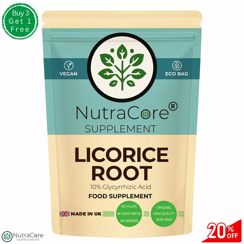 Licorice Root Capsules 8000mg-(10% Glycyrrhizic Acid )Vegan & Digestion Support
