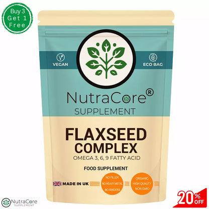 Flaxseed Oil 1000mg Capsules Omega 3 6 9 Fatty Acid help Heart Health, Flax Seed