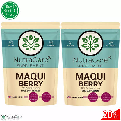 Maqui Berry Capsules 5500mg(40% Anthocyanins)Gut &Eye Support-100%Vegan &Natural
