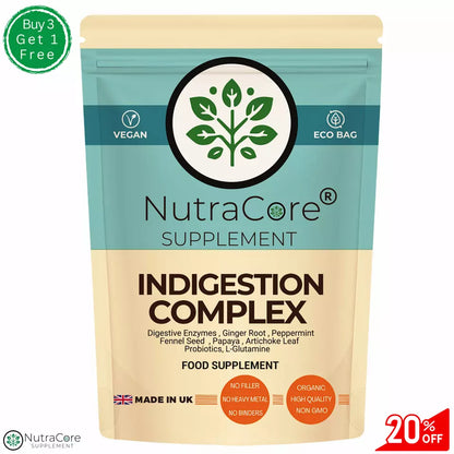 Indigestion Complex Caps 750mg-Digest Enzymes, Ginger, Peppermint Fennel, Papaya