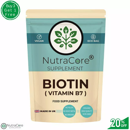 BIOTIN 12,000 mcg Capsule (Driven From Natural Seed) HEALTHY HAIR, SKIN&NAIL