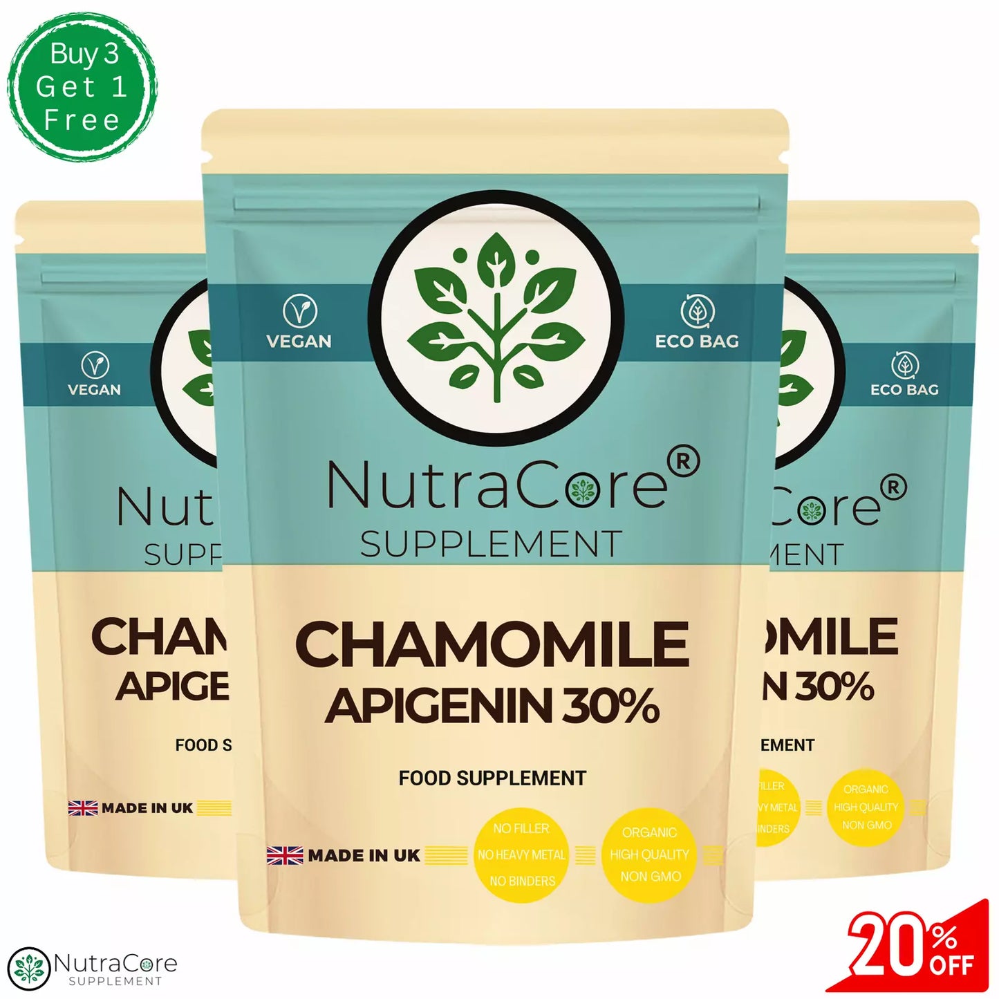 Chamomile Extract Capsules 6000mg-(30% Apigenin)-Sleep Aid, Digestive Health